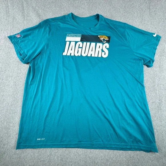 Jacksonville Jaguars Nike Mens T Shirt 4XL Blue Dri-FIT NFL On Field - Picture 1 of 6